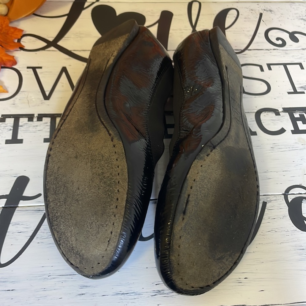 Tory Burch Black Caroline Leather Elastic Flats - image 4